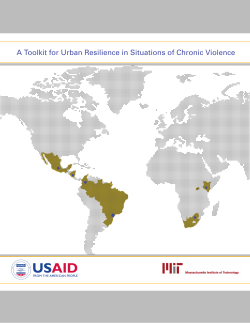 A Toolkit for Urban Resilience in Situations of Chronic Violence