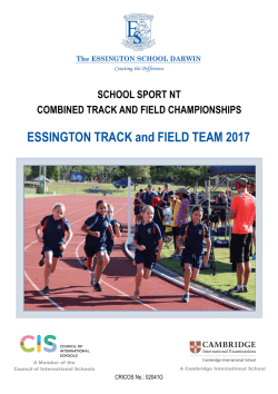 ESSINGTON TRACK and FIELD TEAM 2017