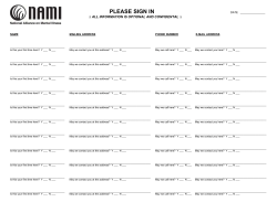 Sign-In Sheet  LEGAL SIZE