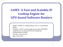 GPU-Accelerated Multi-bit Trie - CSIE -NCKU