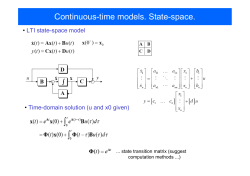 Continuous-time models. State-space.