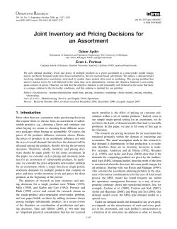 Joint Inventory and Pricing Decisions for an Assortment