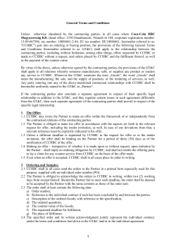 contract for delivery - Coca-Cola