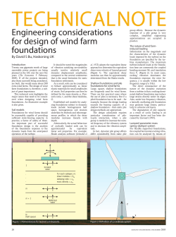 Engineering considerations for design of wind farm foundations
