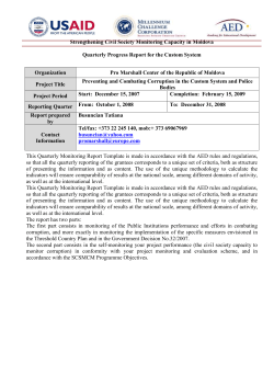 Strengthening Civil Society Monitoring Capacity in Moldova