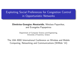 Exploiting Social Preferences for Congestion Control in