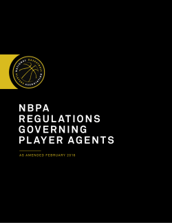 nbpa regulations governing player agents