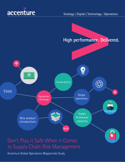 Don`t Play it Safe When it Comes to Supply Chain Risk