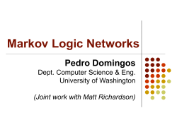 Markov logic networks - University of Washington