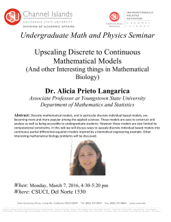 Upscaling Discrete to Continuous Mathematical Models (and other
