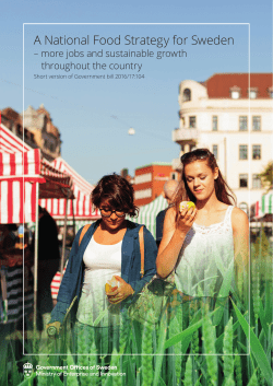 A National Food Strategy for Sweden