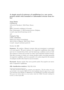 A simple proof of existence of equilibrium in a one sector growth