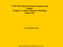 Lecture for Chapter 2, Modeling with UML