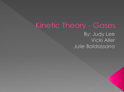 Kinetic Theory - Gases