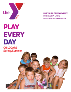 play every day - Kosciusko Community YMCA