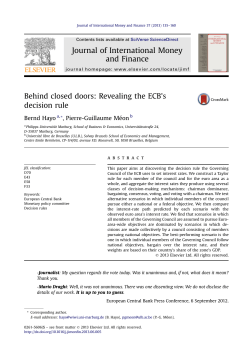 Behind closed doors: Revealing the ECB`s decision rule