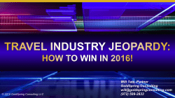 599-2833 Travel Industry Jeopardy: How to win in 2016!