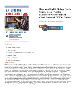 AP&reg; Biology Crash Course Book + Online