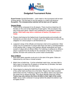 Dodgeball Tournament Rules
