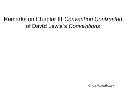 Lewis presents few instances of dissimilarities between social