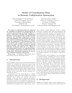 Model of Coordination Flow in Remote Collaborative Interaction