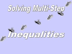 inequalities - Goshen Algebra