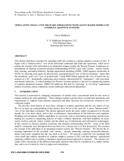 simulating small unit military operations with agent