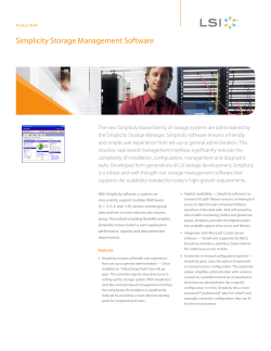 Simplicity Storage Management Software
