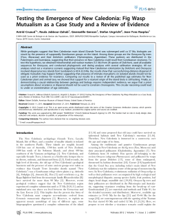 Testing the Emergence of New Caledonia: Fig Wasp