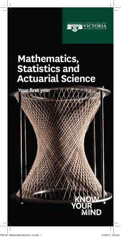 Mathematics, Statistics and Actuarial Science