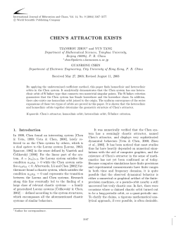 chen`s attractor exists