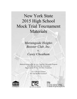 New York State 2015 High School Mock Trial