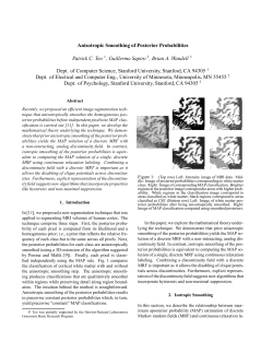 Anisotropic Smoothing of Posterior Probabilities Patrick C. Teo 1