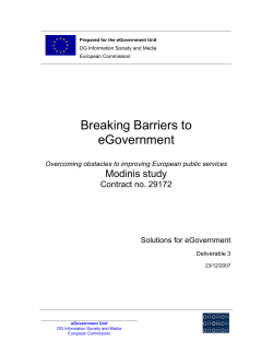 Breaking Barriers to eGovernment