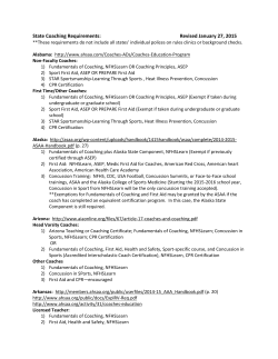 State Coaching Requirements