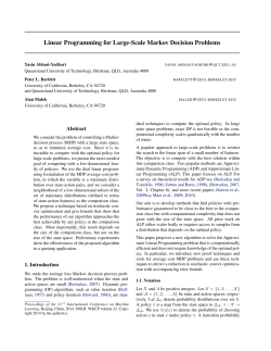 Linear Programming for Large-Scale Markov Decision