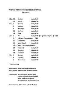 THOMAS TERRIER HIGH SCHOOL BASKETBALL 2016