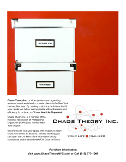 Chaos Theory Brochure