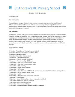October 2016 Newsletter
