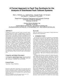 A Formal Approach to Fault Tree Synthesis for the Analysis of
