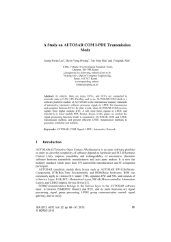 A Study on AUTOSAR COM I-PDU Transmission