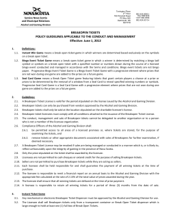Breakopen Ticket Rules - Government of Nova Scotia