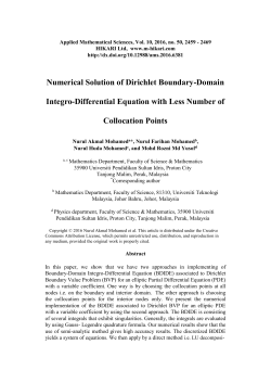 Numerical Solution of Dirichlet Boundary-Domain
