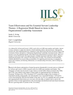 servant leaderhip and teams