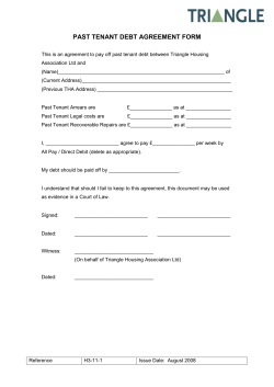 agreement to pay off past tenant debt