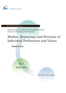 Market, Democracy, and Diversity of Individual Preferences