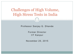 Professor Sanjay G. Dhande - Association of Test Publishers