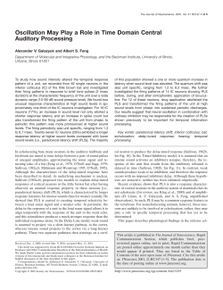 Oscillation May Play a Role in Time Domain Central Auditory