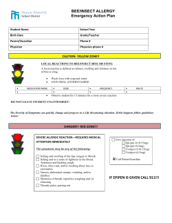 Bee/Insect Emergency Action Plan