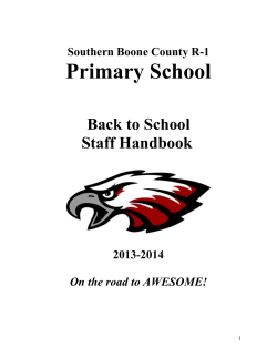 Middle School Faculty Expectations/Assumptions